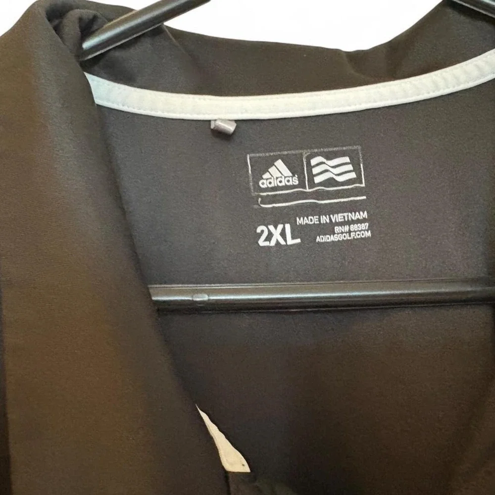 Adidas's men's‎ black polo white accents